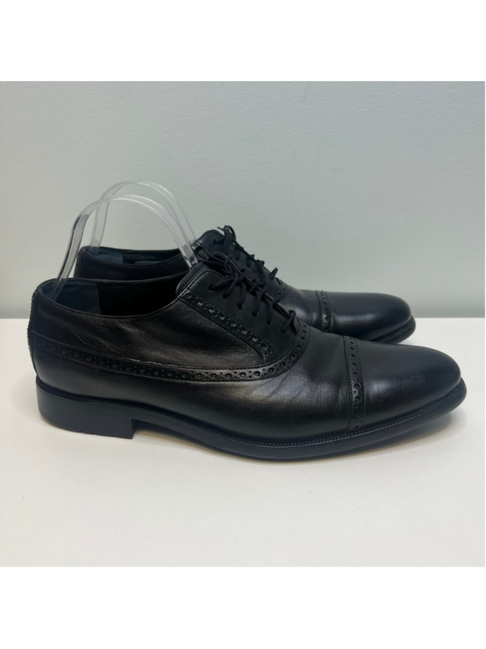 Cole Haan Shoes Mens Size 11.5 Oxfords Cap Toe Leather Black Waterproof Dress